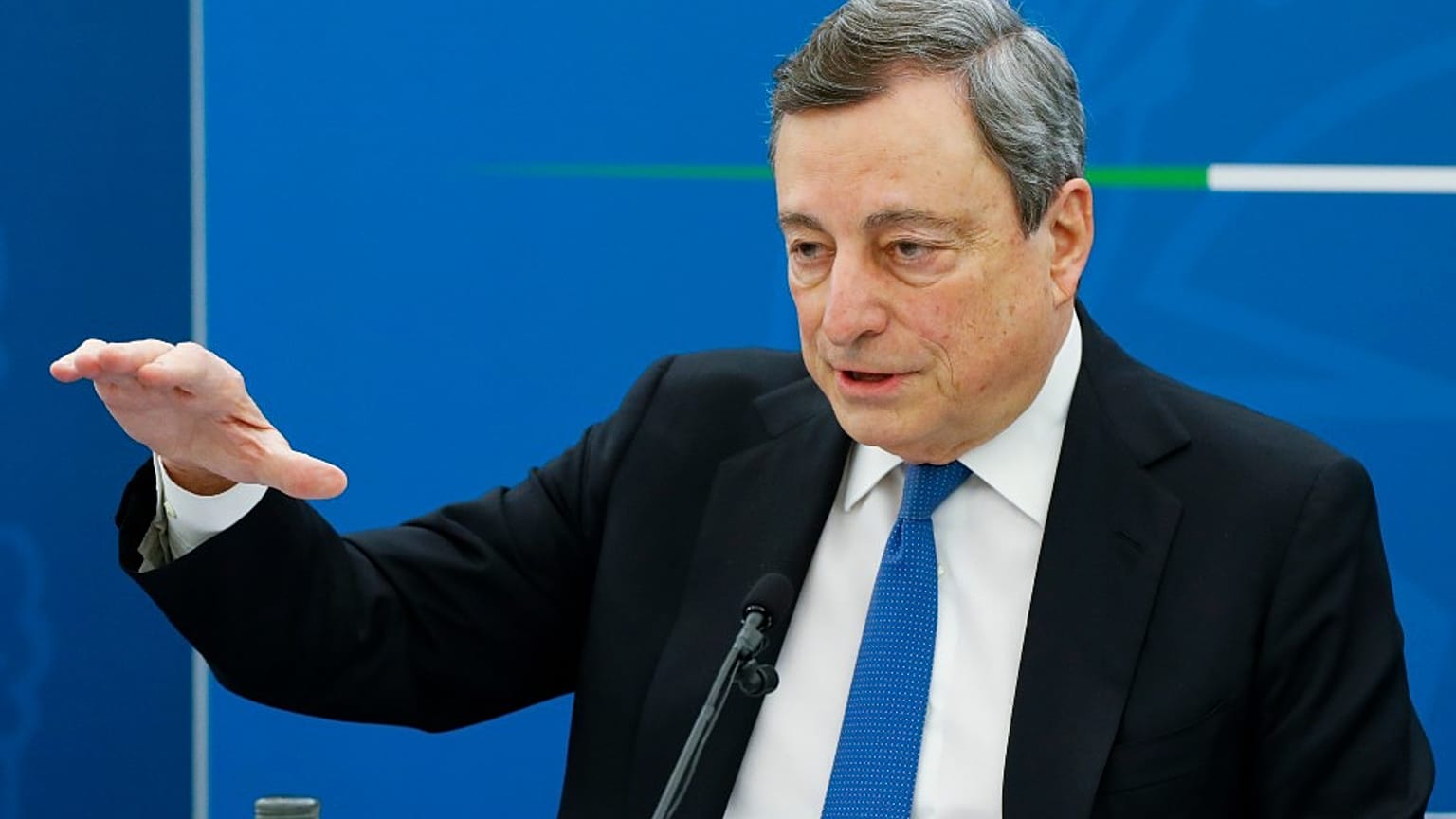 Il Presidente del Consiglio italiano Mario Draghi