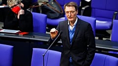 SPD-Abgeordneter Karl Lauterbach im Bundestag, 16.04.2021