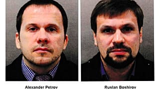"Alexander Petrov" and "Ruslan Boshirov", since identified as GRU agents Anatoly Chepiga and Alexander Mishkin, are wanted in connection with a blast in the Czech Republic