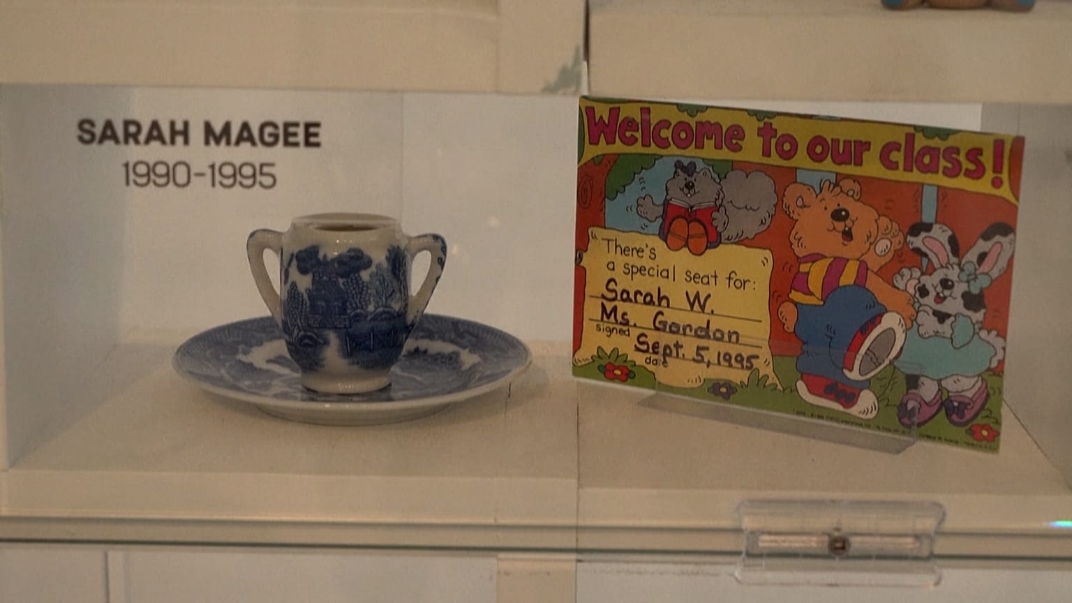 Personal items such as childhood photos and toys honor Americans who have lost their lives to gun violence.