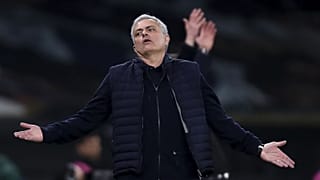 Archives : José Mourinho, lors d'un match de Ligue Europa entre Tottenham et l'équipe autrichienne du Wolfsberger AC, le 24 février 2021