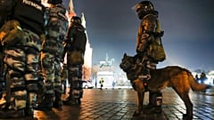 ОМОН на акции протеста в Москве.