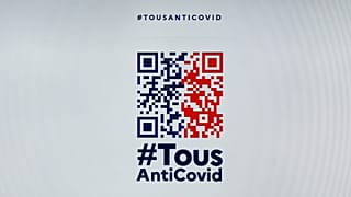 The logo of France's "Everyone against the Covid" (Tous Anti Covid) app.