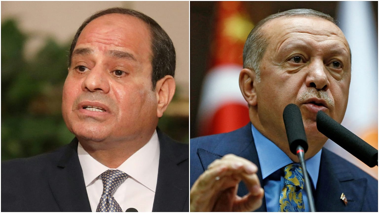 الرئيس التركي رجب طيب أردوغان والرئيس المصري عبد الفتاح السيسي