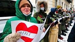Demonstráció Navalnij szabadságáért 2021 februárjában (illusztráció)