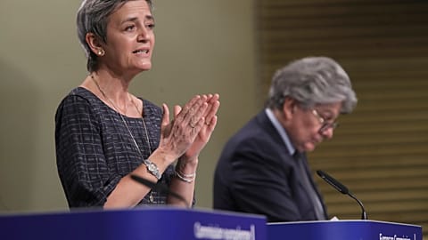 Vice-President Vestager explained the new pyramid for the AI rules.