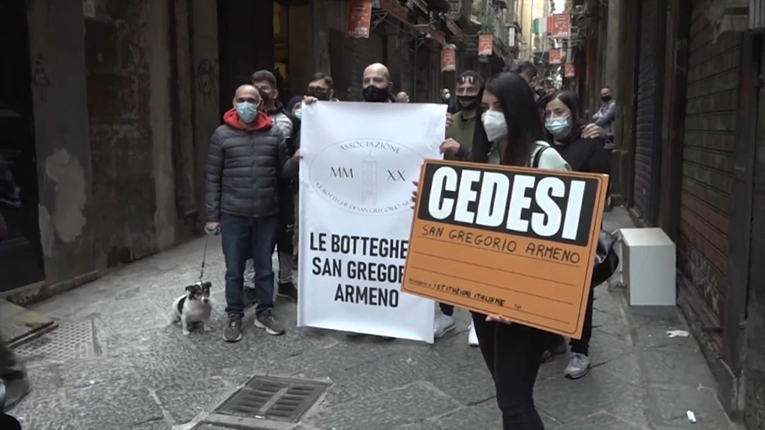 Protesto de artesãos em Nápoles 