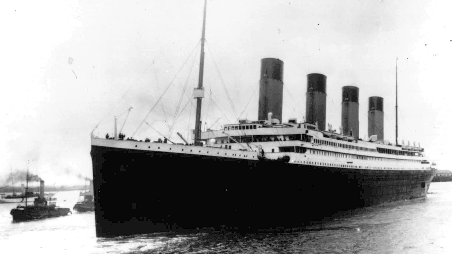 Le Titanic, à son départ de Southampton, en Angleterre, le 10 avril 1912