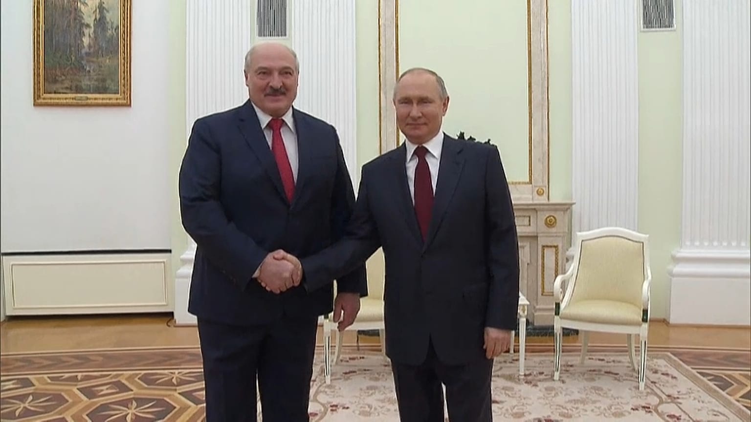 Alexander Lukashenko y Vladímir Putin