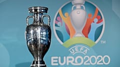 The Euro championships trophy at a presentation of Munich as a host city. Munich, Germany, October. 27, 2016