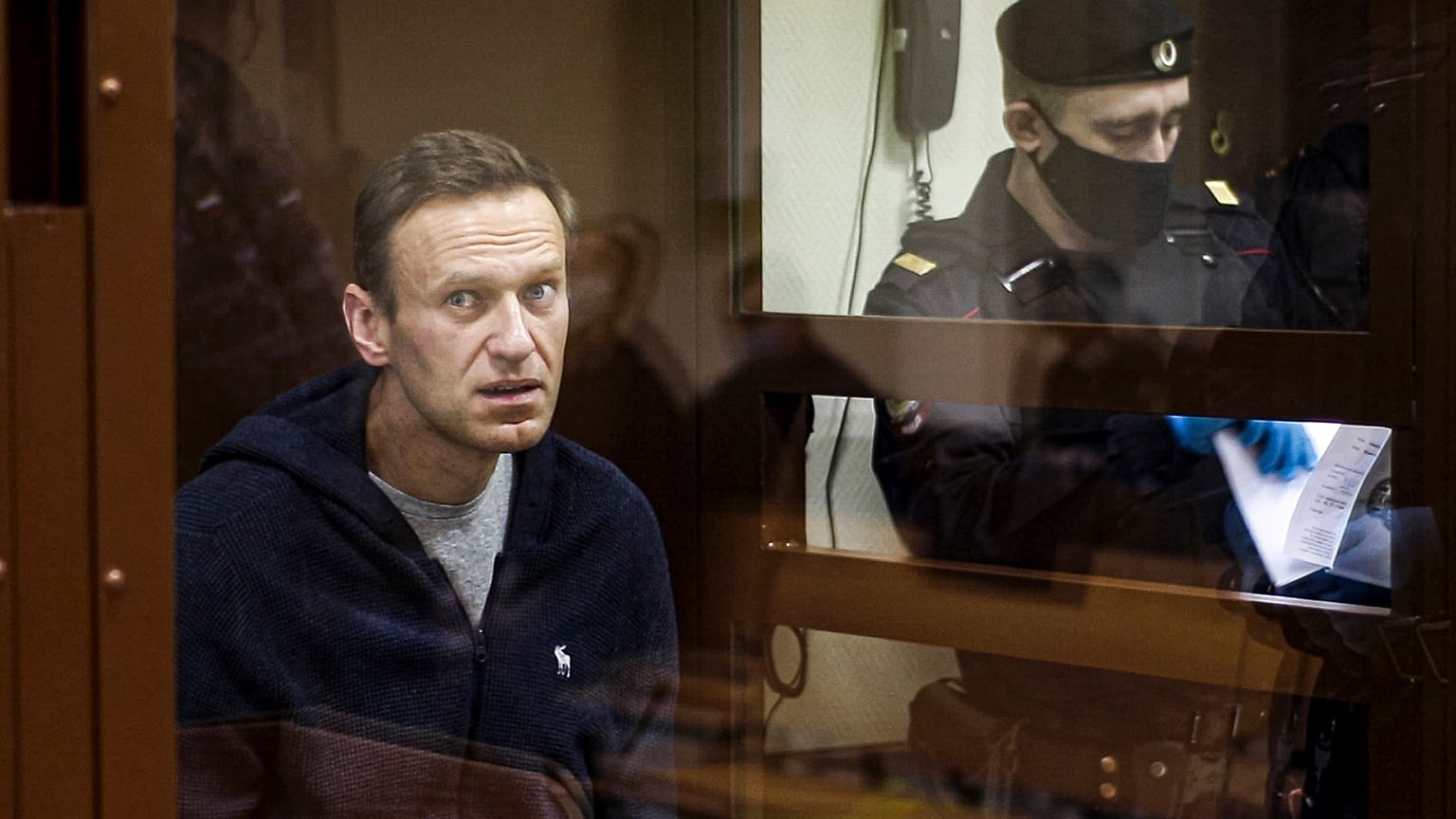 Nawalny während einer Anhörung vor Gericht im Feburar 2021