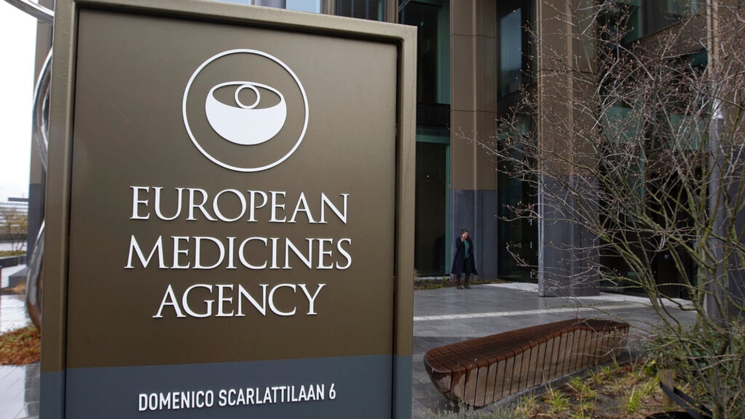 Widok z zewnątrz na Europejską Agencję Leków (EMA) w Amsterdamie w Holandii, wtorek 16 marca 2021 r.