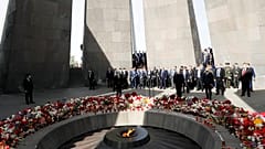 H τελετή στο Μνημείο για τα θύματα της Γενοκτονίας