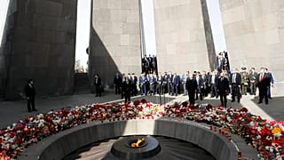 H τελετή στο Μνημείο για τα θύματα της Γενοκτονίας