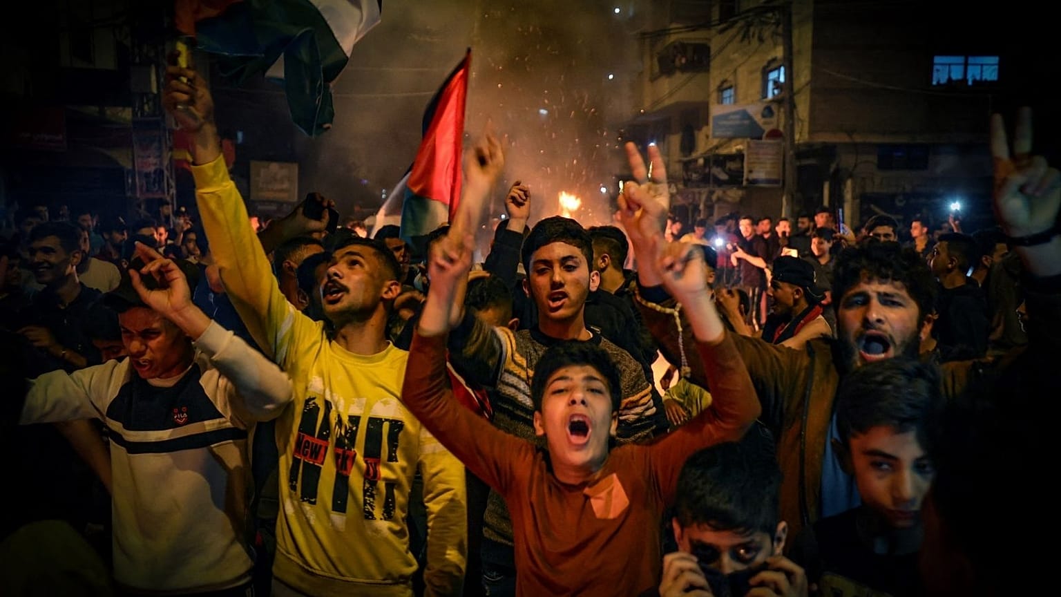 تظاهرات فلسطینیان در بیت‌المقدس همزمان با تشدید خشونت در نوار غزه
