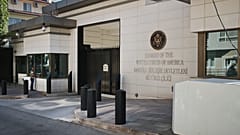 Entrada de la embajada de Estados Unidos en Ankara, Turquía, el 20 de agosto de 2018. (Archivo).