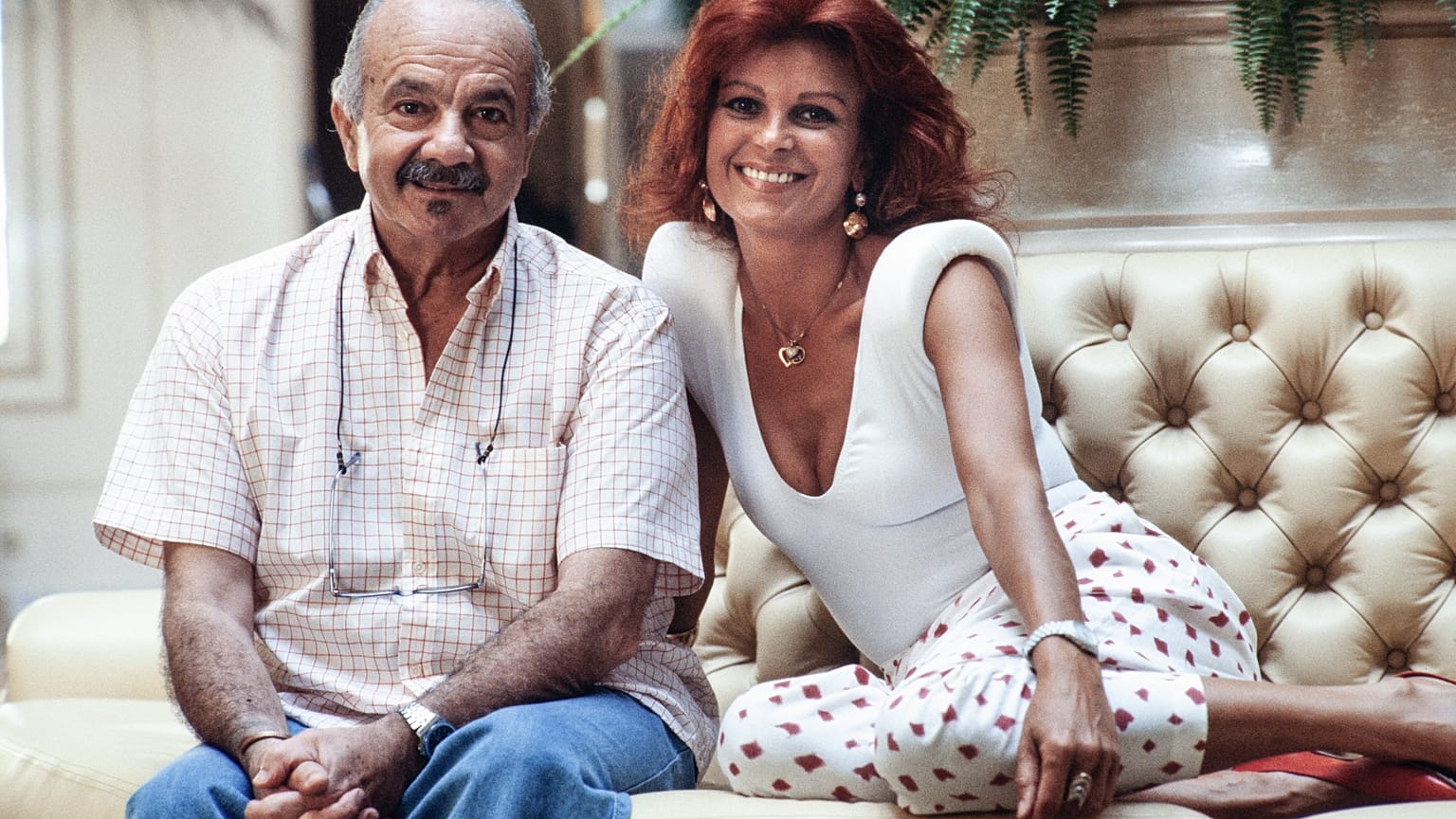 Milva und der argentinische Komponist und Musiker Astor Piazzolla in Monaco (15.8.1986)
