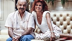 Milva und der argentinische Komponist und Musiker Astor Piazzolla in Monaco (15.8.1986)