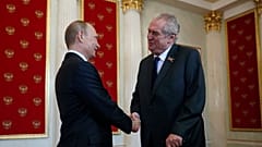 Милош Земан и Владимир Путин в Москве 9 мая 2015