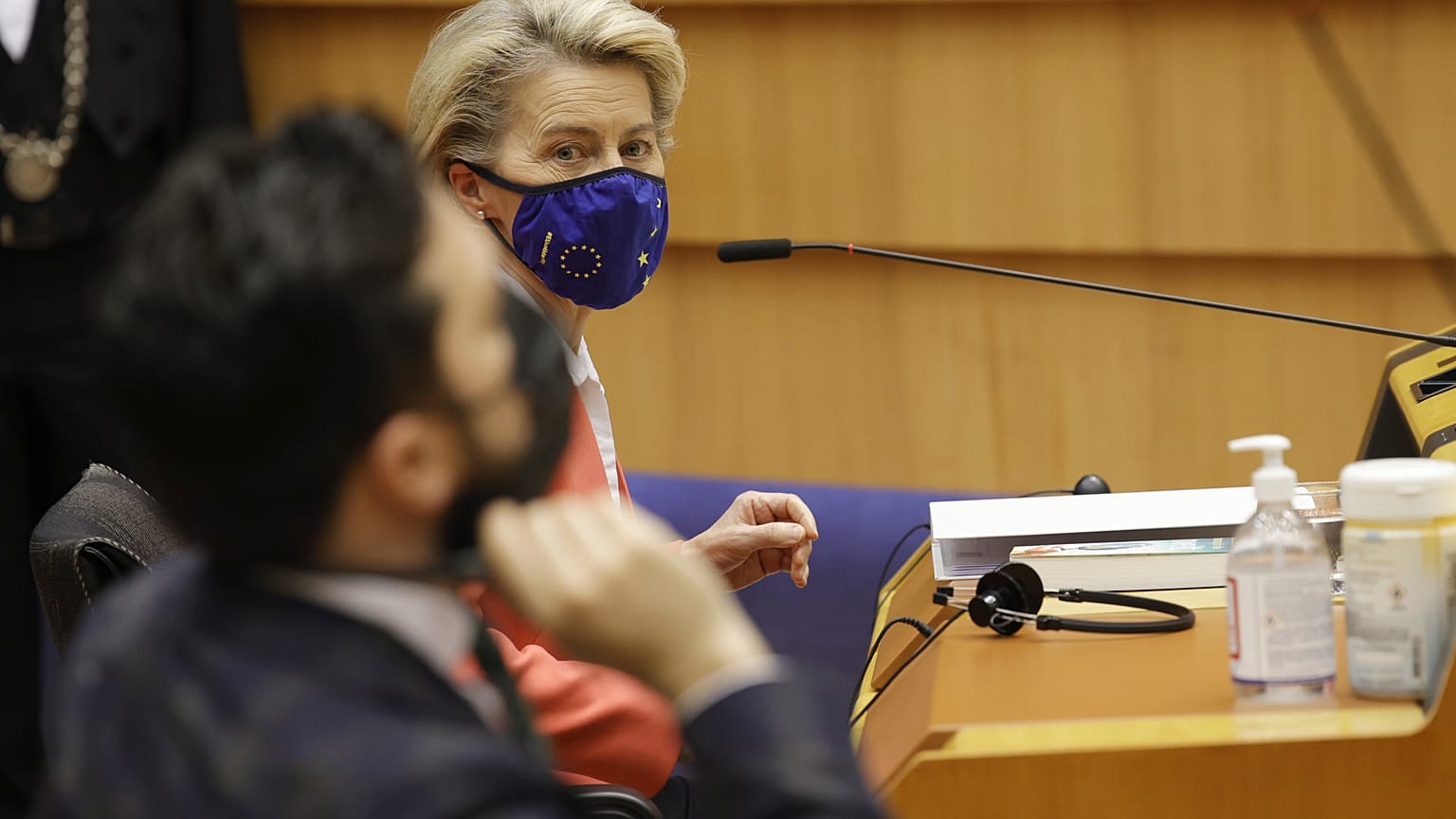 Ursula von der Leyen au Parlement européen, le 26 avril 2021, Bruxelles, Belgique