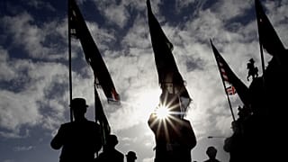 FILE: Orange order members parade through Belfast city centre, Northern Ireland, Saturday, Sept. 29, 2012.