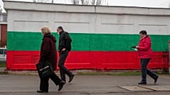 Voters arrive at a polling station in Bankya during this month's parliamentary elections.