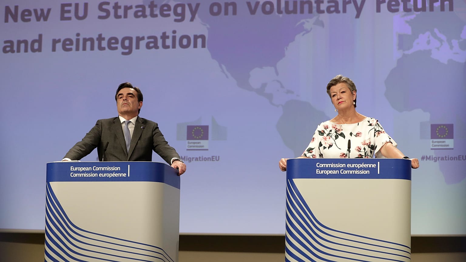 Schinas and Johansson presented the new strategy on Tuesday afternoon.