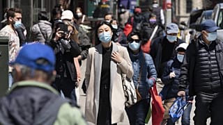 Scène de rue à New York, le 26 avril 2021