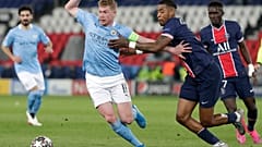 Presnel Kimpembe (PSG) contert Kevin De Bruyne (Manchester)