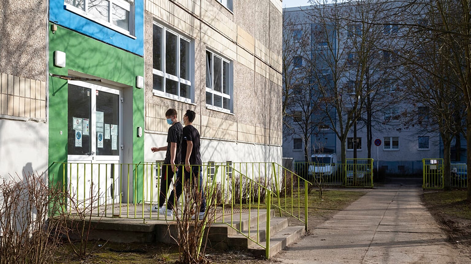 Schüler in Hellersdorf, Berlin, Deutschland, 23.02.2021
