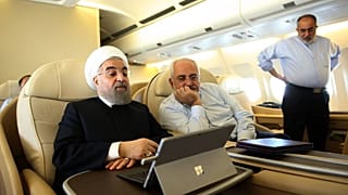 حسن روحانی، جواد ظریف و حسام‌الدین آشنا