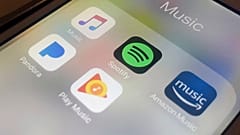 Les applications proposées par Apple, Spotify, Amazon, Pandora et Google pour écouter de la musique sur iPhone, le 28 janvier 2018