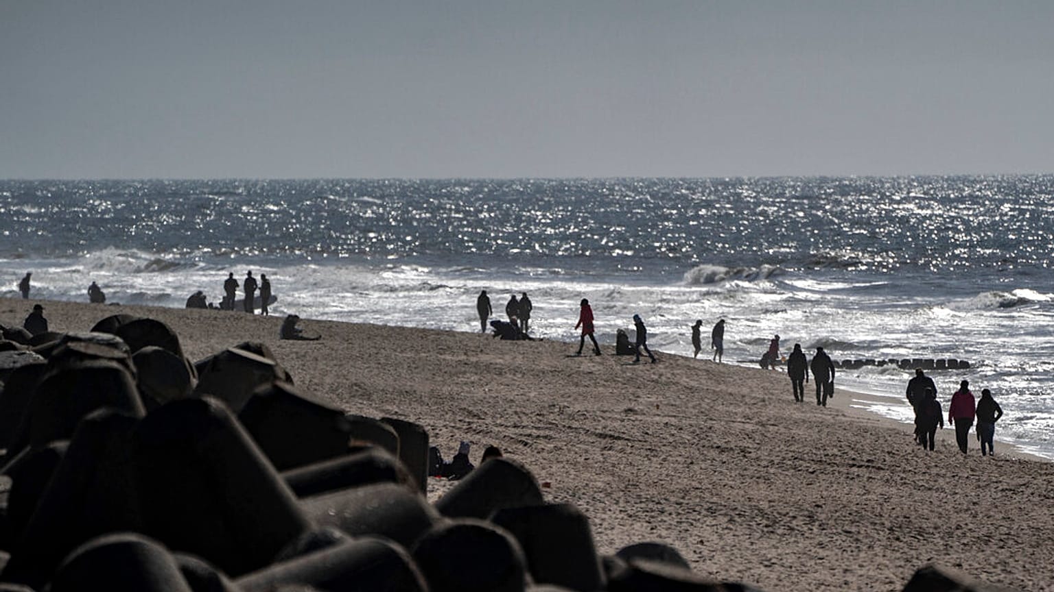 Am Strand von Westerland auf Sylt