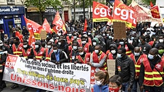 Манифестация рабочих во Франции