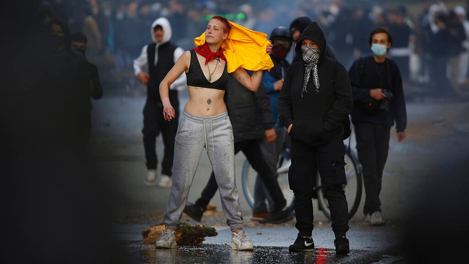 Στιγμιότυπο από τη συγκέντρωση στο πάρκο Bois de la Cambre των Βρυξελλών