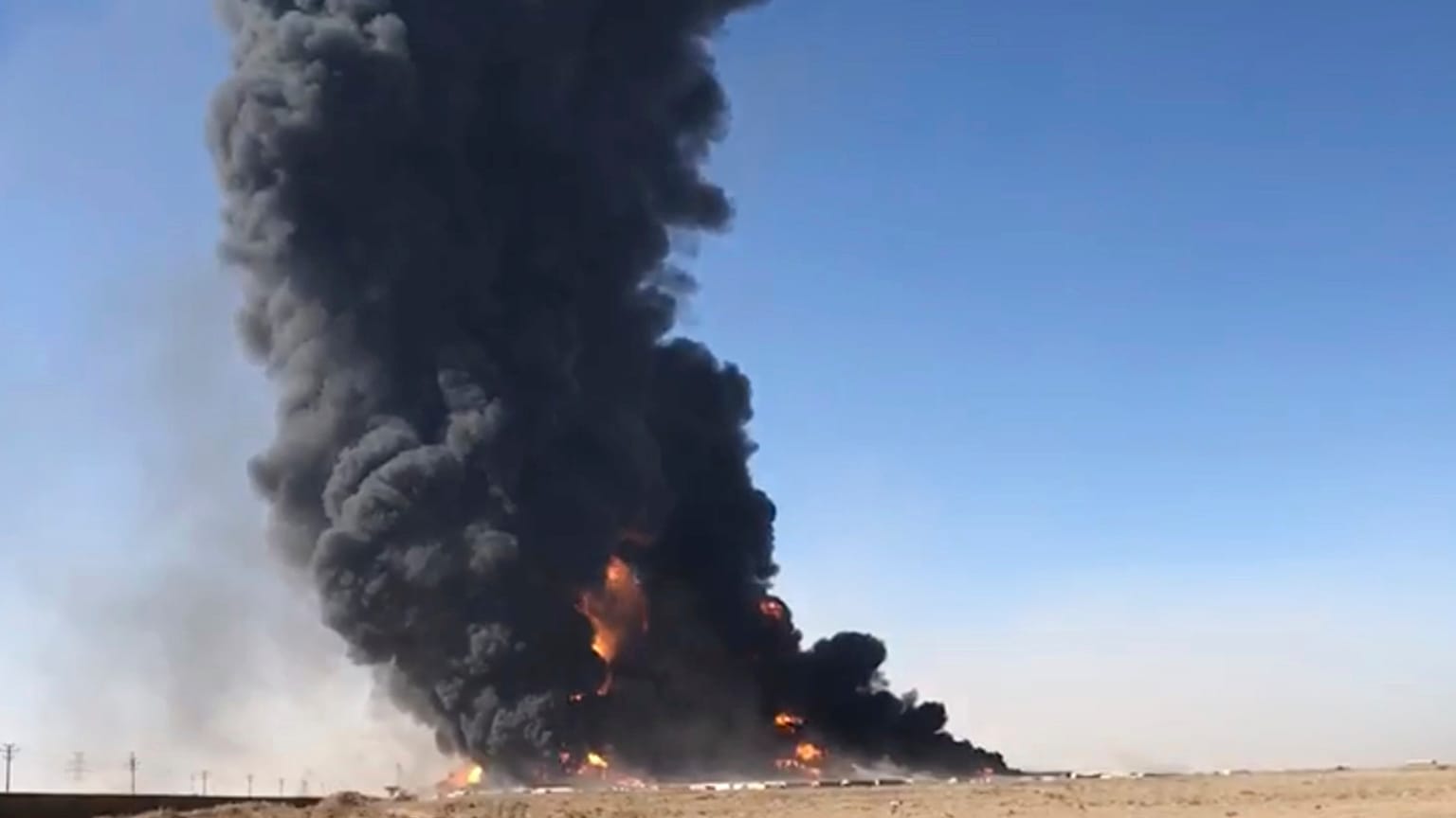 صورة أرشيفية لحريق في إيران