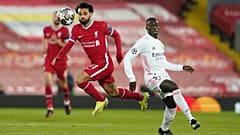 صلاح خلال لقاء فريقه أمام ريال مدريد