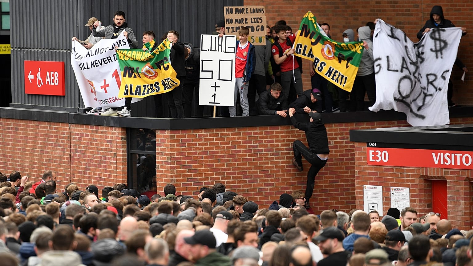 Kundgebung vor Old Trafford