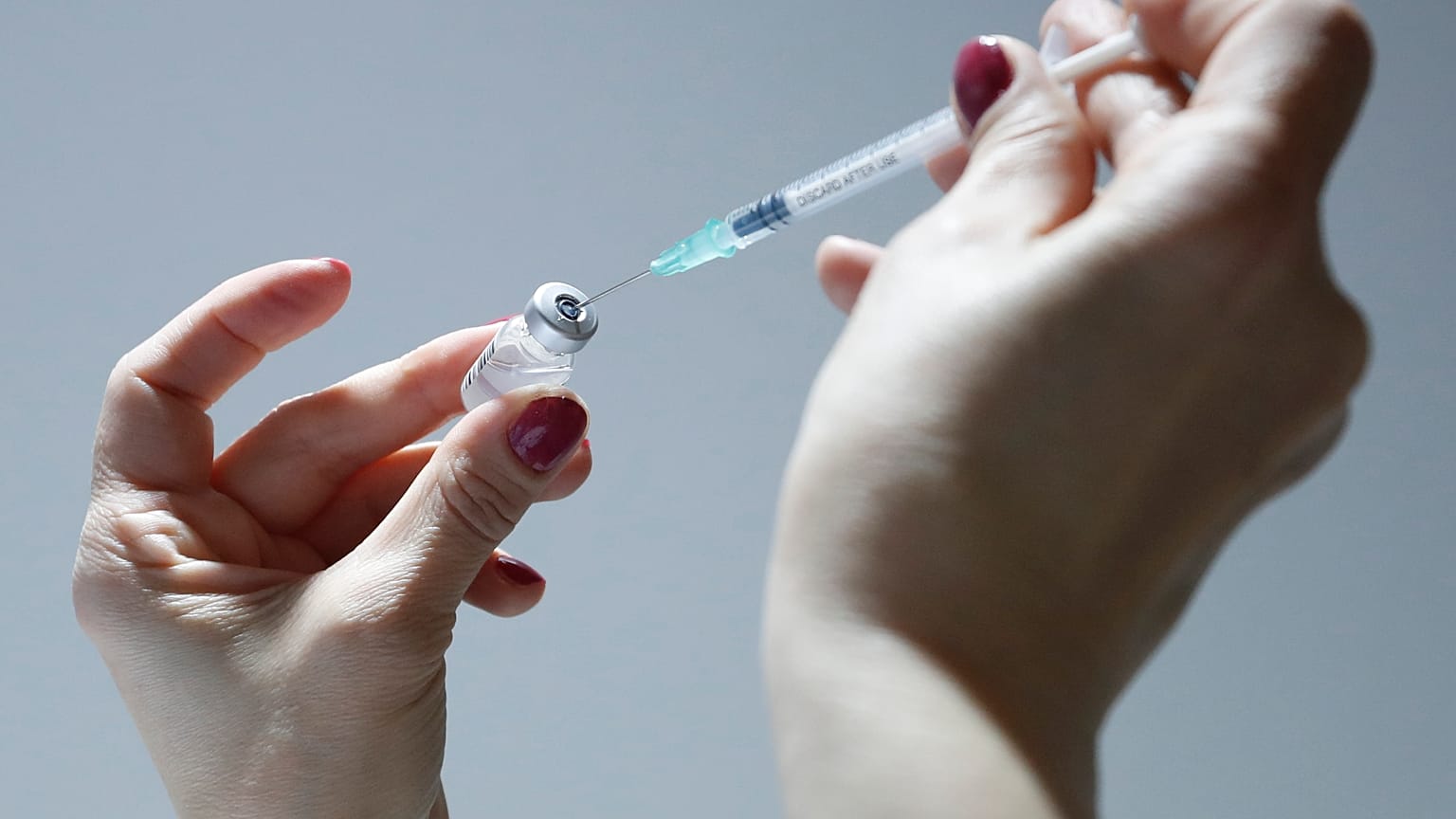 Medical worker prepares to administer a COVID-19 vaccine in Belgrade, Serbia