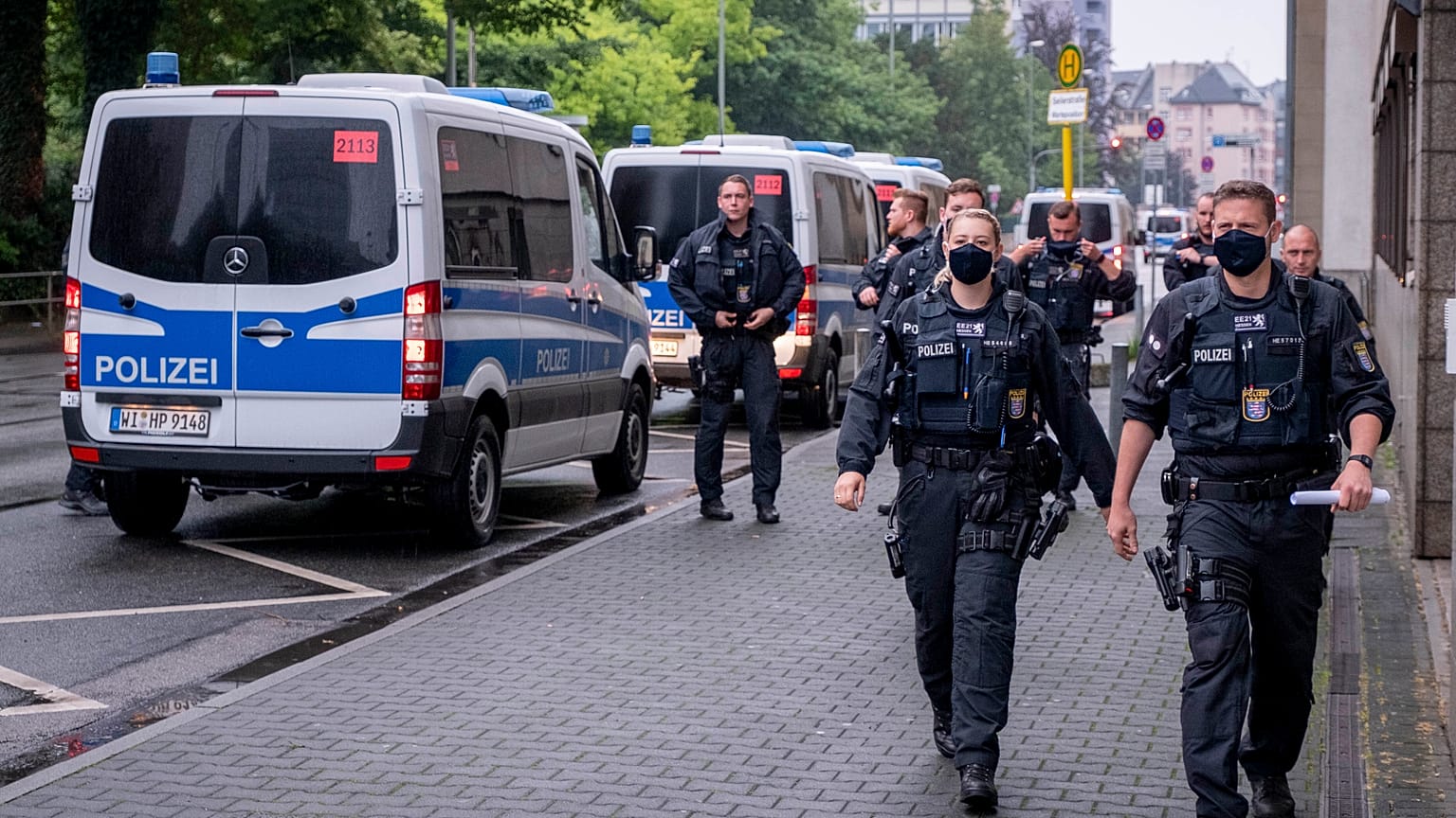 Police say the suspect had previously been convicted of crimes motivated by right-wing ideology.