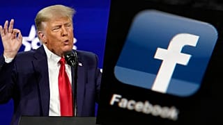 Former President Trump and The Facebook Logo