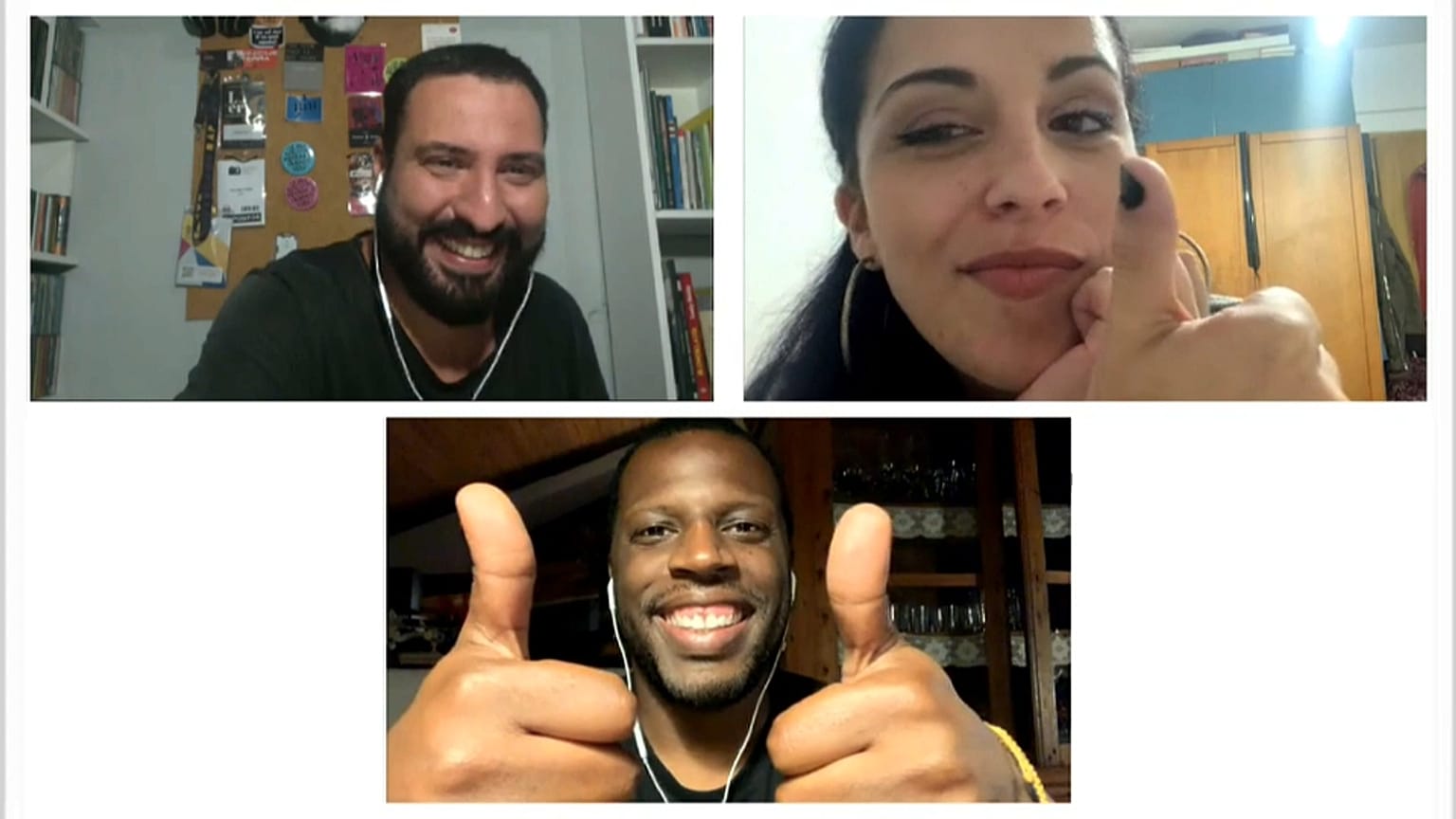 Vinicius Terra, Dino D'Santiago e Sara Correia