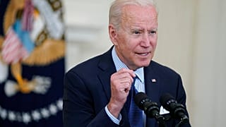 President Joe Biden speaks about the COVID-19 vaccination program