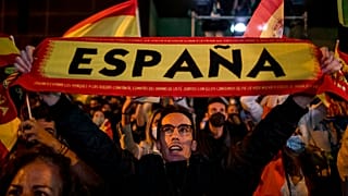 A Vox egyik támogatója Madridban