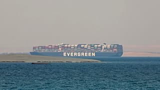 The Ever Given cargo ship anchored in Egypt's Great Bitter Lake in March.