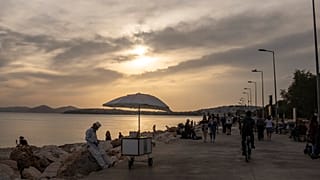 Strandpromenade in Griechenland