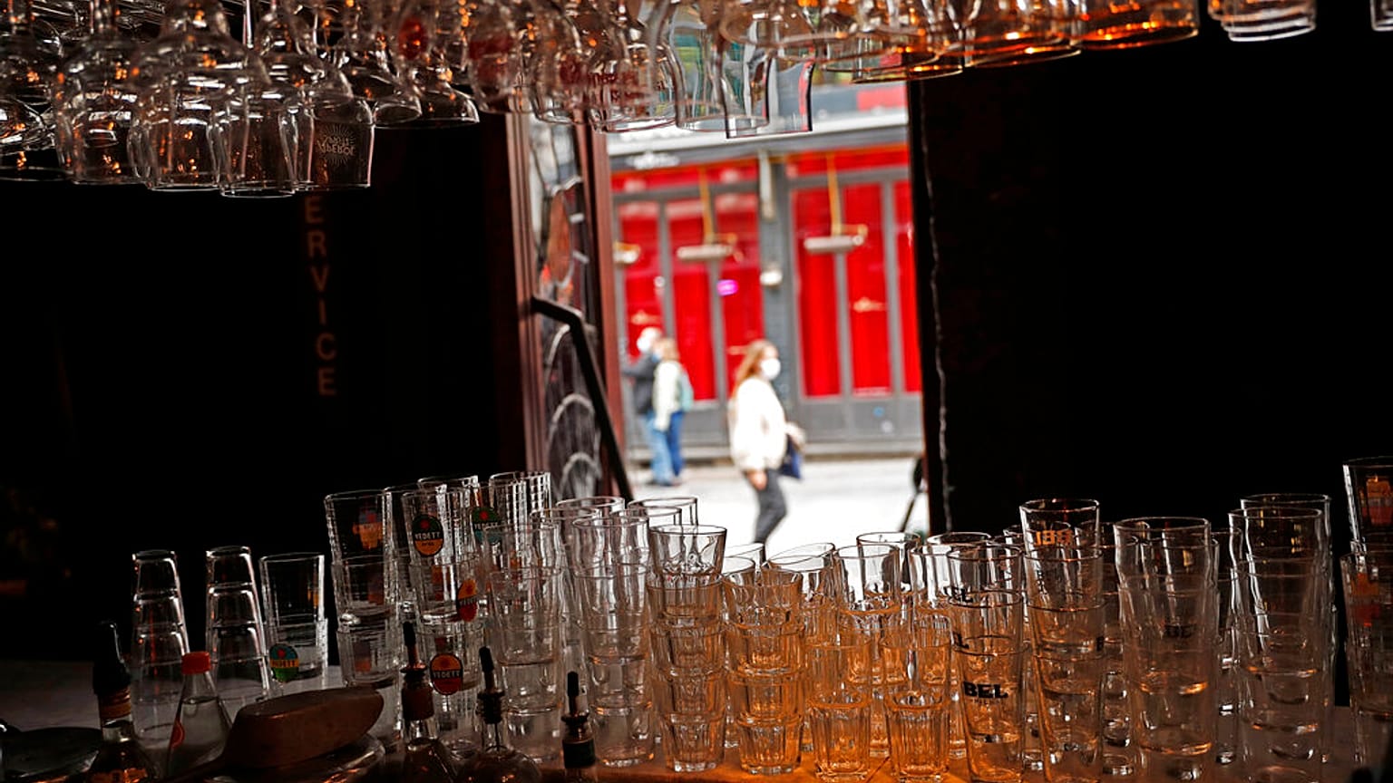 Geschlossene Bar in Brüssel in Belgien