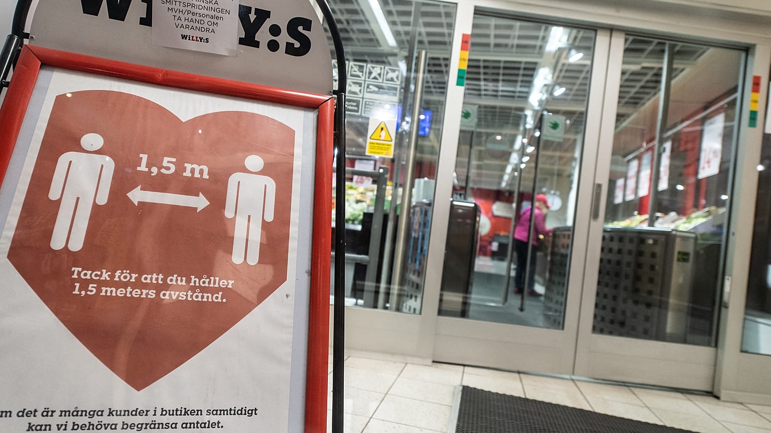 Hinweisschild in Schweden