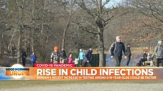 Families out in a park in Sweden. 
