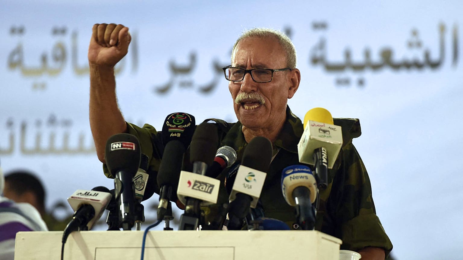  زعيم جبهة بوليساريو إبراهيم غالي